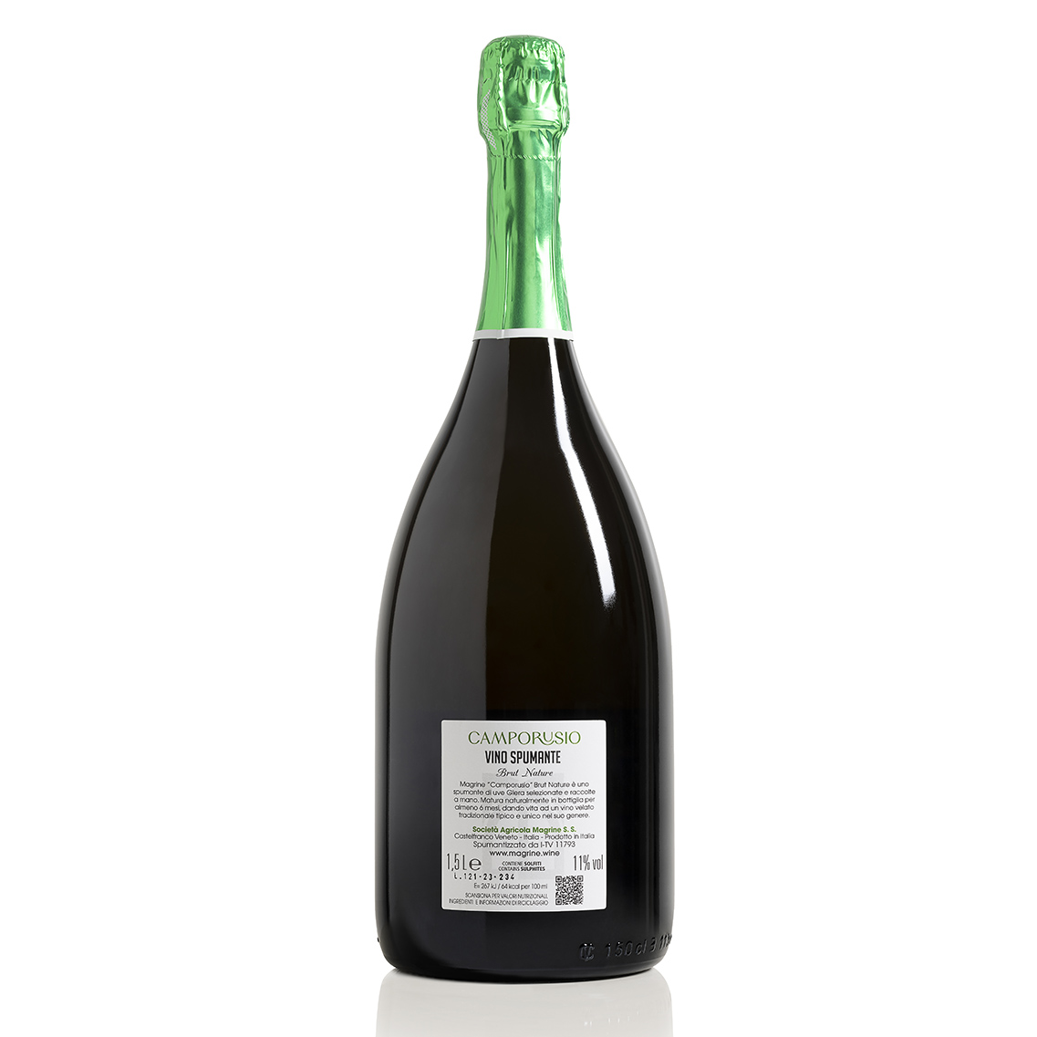 magnum magrine camporusio brut nature vino spumante con il fondo